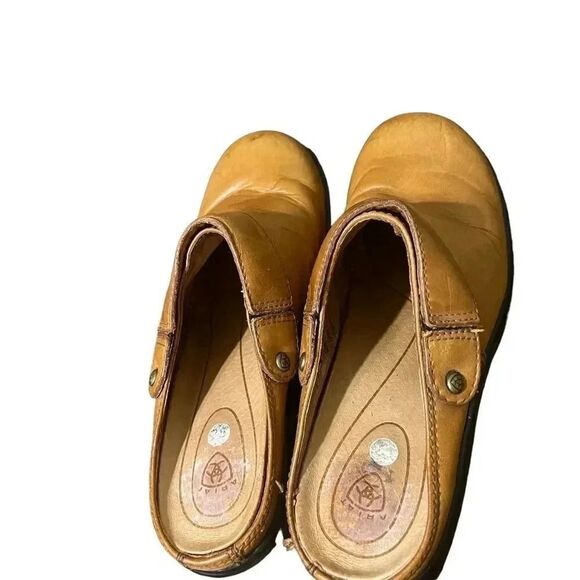 Ariat Tan Leather Mules - Picture 5 of 8